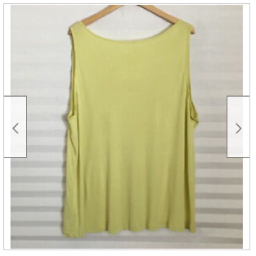 Soft Surroundings V Neck Tank Top Linen Blend Pullover Sleeveless - Picture 2 of 7